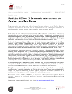 Participa IIEG en IX Seminario Internacional de Gestión para