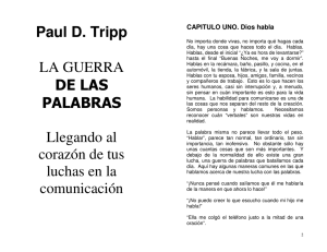 Paul D. Tripp LA GUERRA DE LAS PALABRAS Llegando al