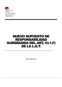 nuevo supuesto de responsabilidad subsidiaria del art. 43.1.f) de la lgt