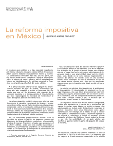 La reforma impositiva en México