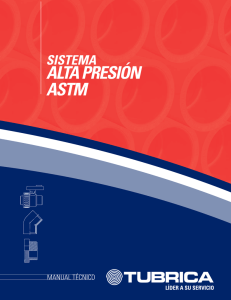 sistema alta presión astm ( agua fría)