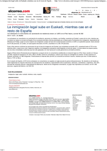 La inmigración legal sube en Euskadi, mientras cae en el resto