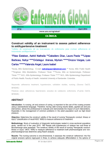 Construct validity of an instrument to assess patient adherence to