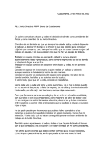 Carta Dimision - AMPA Sierra de Guadarrama