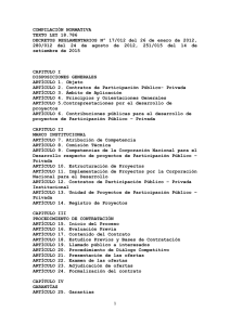 Compilado de la Normativa PPP - Participación Público Privada