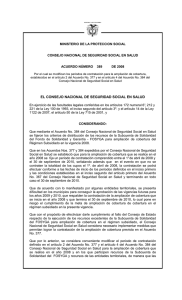 Acuerdo 389 de 2008 - Ministerio de Salud y Protección Social