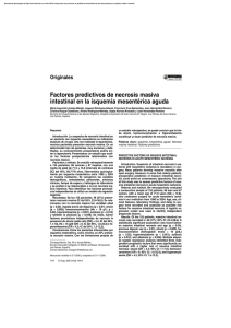Factores predictivos de necrosis masiva intestinal en la isquemia