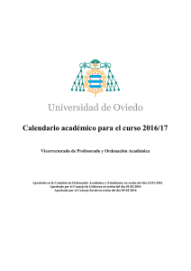 Calendario académico 2016-2017