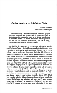 Copia y simulacro en el Sojista de Platon