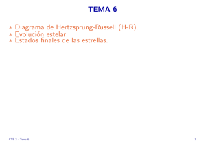 TEMA 6 ∗ Diagrama de Hertzsprung-Russell (H