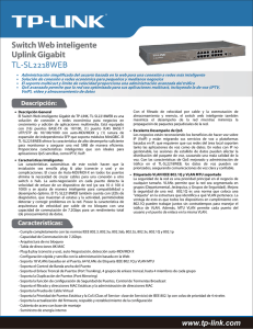Switch Web inteligente Uplink Gigabit TL-SL2218WEB - TP-Link