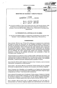 decreto 1536 del 29 de septiembre de 2016