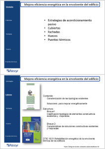 Mejora eficiencia energética en Ia envolvente del edificio