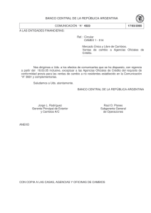 "a" 4323 - del Banco Central de la República Argentina