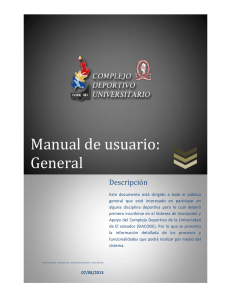 Manual de usuario: General - Universidad de El Salvador