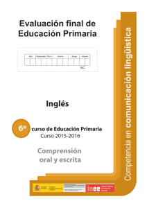 Prueba de comprensión oral y escrita