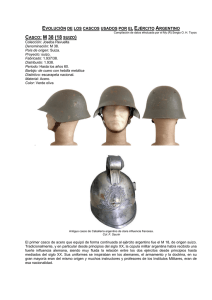 Evoluci&oacute;n de los cascos usados por el Ej&eacute;rcito