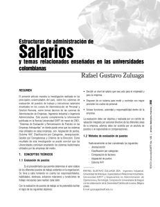 Estructuras de administración de salarios y temas relacionados