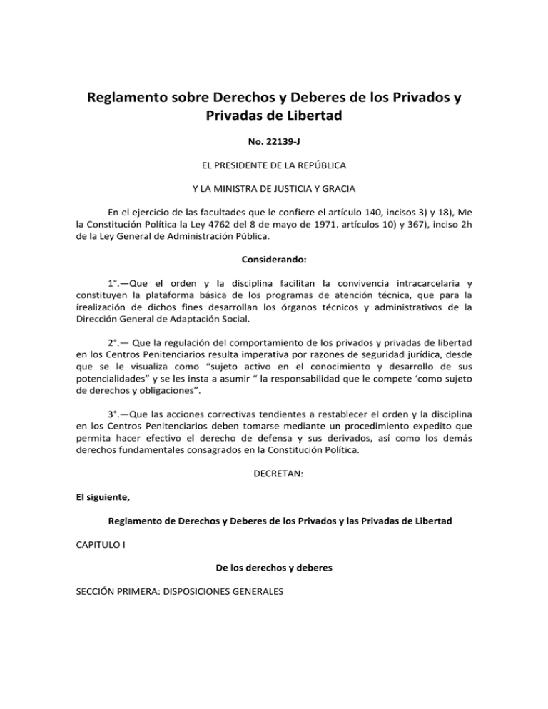 01.-Reglamento Sobre Derechos Y Deberes De Los Privados Y