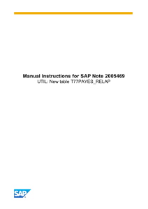 Manual Instructions for SAP Note 2005469