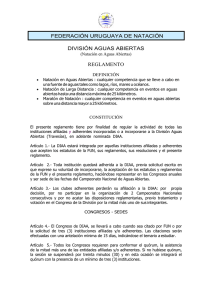 Reglamento FUN Aguas Abiertas - Federación Uruguaya De Natación
