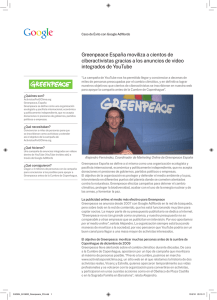 Greenpeace España moviliza a cientos de ciberactivistas gracias a