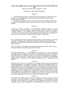 Tratado sobre Asilo y Refugio Político (Montevideo, 1939)