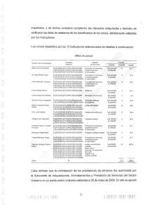 impartidos, y de dichos contratos cumplieron las cláusulas