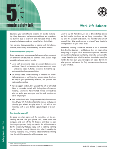 Work-Life Balance - National Safety Council