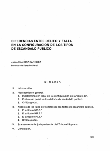 diferencias entre delito y falta en la configuracion de los tipos