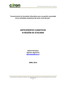 antecedentes climaticos iii región de atacama - Sitha