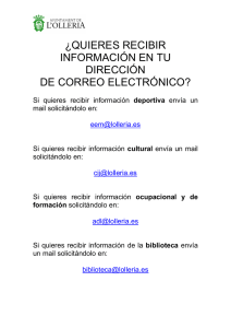 Recibir información - Ajuntament de L`Olleria