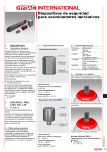 Dispositivos de seguridad para acumuladores hidráulicos