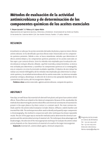 Métodos de evaluación de la actividad antimicrobiana y de