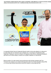 Tour Femenino: Sérika Gulumá volvió a ganar en Aquitania. Liliana