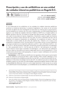 Prescripción y uso de antibióticos en una unidad de cuidados