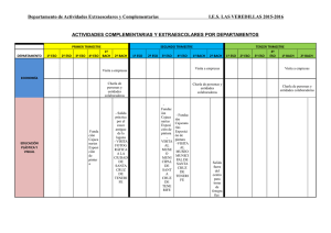 Actividades complementarias y extraescolares