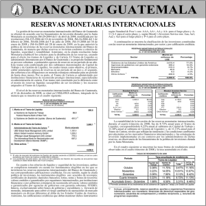 RESERVAS MONETARIAS INTERNACIONALES