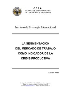 Instituto de Estrategia Internacional LA SEGMENTACION DEL