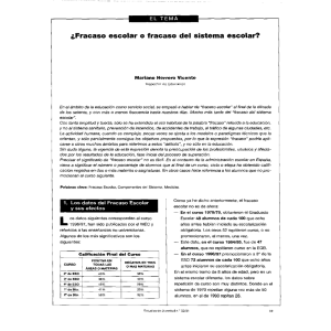 ¿Fracaso escolar o fracaso del sistema escolar?