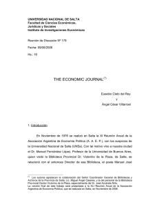 The Economic Journal - Facultad de Ciencias Económicas