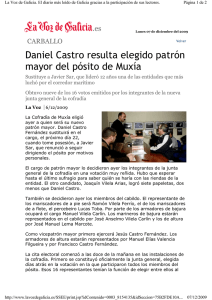 Daniel Castro resulta elegido patrón mayor del pósito de Muxía