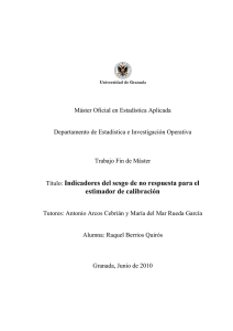Un indicador del sesgo de no respuesta