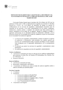 SERVICIOS NECESARIOS PARA GARANTIZAR LA SEGURIDAD Y