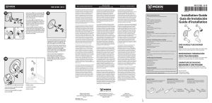 Installation Guide Guía de Instalación Guide d`installation