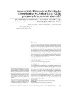 Inventario del Desarrollo de Habilidades Comunicativas McArthur