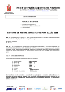 Sistema de ayuda - Real Federación Española de Atletismo