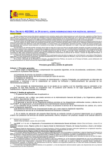 Real Decreto 462/2002, de 24 de mayo, sobre indemnización por