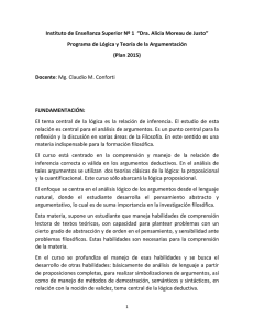 Lógica y teoría de la argumentación