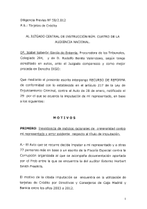 Recurso imputación Rodolfo Benito